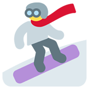 Émoji 🏂 Snowboardeur sur Twitter Twemoji 2.0.