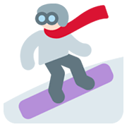 🏂🏻 Emoji Practicante De Snowboard: Tono De Piel Claro en Twitter Twemoji 2.0.