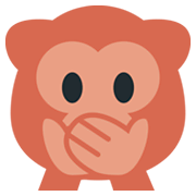 🙊 Emoji sich den Mund zuhaltendes Affengesicht Twitter Twemoji 2.0.