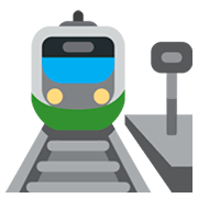 🚉 Emoji Estación De Tren en Twitter Twemoji 2.0.