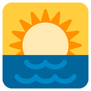 🌅 Emoji Sonnenaufgang über dem Meer Twitter Twemoji 2.0.