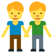 👬 Emoji Dois Homens De Mãos Dadas na Twitter Twemoji 2.0.