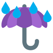 Émoji ☔ Parapluie Avec Gouttes De Pluie sur Twitter Twemoji 2.0.