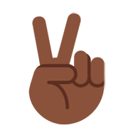 Emoji ✌🏿 Vittoria: Carnagione Scura su Twitter Twemoji 2.0.