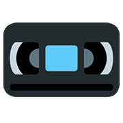 Emoji 📼 Videocassetta su Twitter Twemoji 2.0.