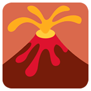 🌋 Emoji Volcán en Twitter Twemoji 2.0.