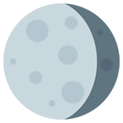 Emoji 🌖 Gibbosa Calante su Twitter Twemoji 2.0.