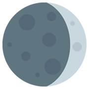 🌒 Emoji erstes Mondviertel Twitter Twemoji 2.0.