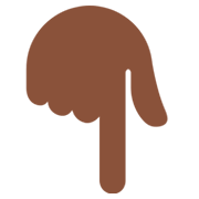 Emoji 👇🏿 Indice Abbassato: Carnagione Scura su Twitter Twemoji 2.0.