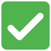 ✅ Emoji Botón De Marca De Verificación en Twitter Twemoji 2.0.
