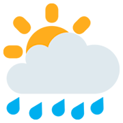 🌦️ Emoji Sol Detrás De Una Nube Con Lluvia en Twitter Twemoji 2.0.