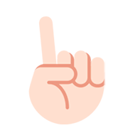 ☝🏻 Emoji Dedo índice Hacia Arriba: Tono De Piel Claro en Twitter Twemoji 2.0.