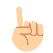 ☝🏼 Emoji Dedo índice Hacia Arriba: Tono De Piel Claro Medio en Twitter Twemoji 2.0.