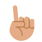 ☝🏽 Emoji Dedo índice Hacia Arriba: Tono De Piel Medio en Twitter Twemoji 2.0.