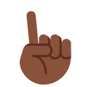 ☝🏿 Emoji Dedo índice Hacia Arriba: Tono De Piel Oscuro en Twitter Twemoji 2.0.