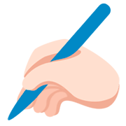 ✍🏻 Emoji Escrevendo à Mão: Pele Clara na Twitter Twemoji 2.0.