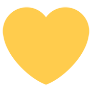 💛 Emoji Corazón Amarillo en Twitter Twemoji 2.0.