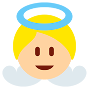 👼🏼 Emoji Bebé ángel: Tono De Piel Claro Medio en Twitter Twemoji 2.2.2.