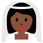 👰🏿 Emoji Novia Con Velo: Tono De Piel Oscuro en Twitter Twemoji 2.2.2.