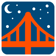 🌉 Emoji Brücke vor Nachthimmel Twitter Twemoji 2.2.2.