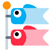 🎏 Emoji traditionelle japanische Windsäcke Twitter Twemoji 2.2.2.