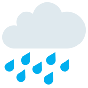 🌧️ Emoji Wolke mit Regen Twitter Twemoji 2.2.2.