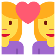 👩‍❤️‍👩 Emoji Casal Apaixonado: Mulher E Mulher na Twitter Twemoji 2.2.2.
