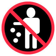 🚯 Emoji Proibido Jogar Lixo No Chão na Twitter Twemoji 2.2.2.