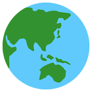 🌏 Emoji Globus mit Asien und Australien Twitter Twemoji 2.2.2.