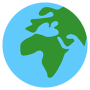 Émoji 🌍 Globe Tourné Sur L’Afrique Et L’Europe sur Twitter Twemoji 2.2.2.