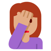 🤦🏽 Emoji sich an den Kopf fassende Person: mittlere Hautfarbe Twitter Twemoji 2.2.2.