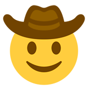 Emoji 🤠 Faccina Con Cappello Da Cowboy su Twitter Twemoji 2.2.2.