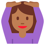 🙆🏾 Emoji Pessoa Fazendo Gesto De «OK»: Pele Morena Escura na Twitter Twemoji 2.2.2.