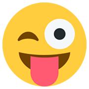 😜 Emoji Cara Sacando La Lengua Y Guiñando Un Ojo en Twitter Twemoji 2.2.2.