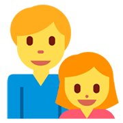 👨‍👧 Emoji Familie: Mann, Mädchen Twitter Twemoji 2.2.2.