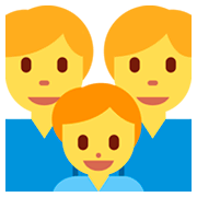 Émoji 👨‍👨‍👦 Famille : Homme, Homme Et Garçon sur Twitter Twemoji 2.2.2.