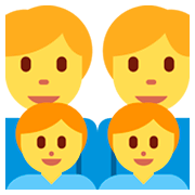 👨‍👨‍👦‍👦 Emoji Familie: Mann, Mann, Junge und Junge Twitter Twemoji 2.2.2.