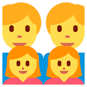 Emoji 👨‍👨‍👧‍👧 Famiglia: Uomo, Uomo, Bambina E Bambina su Twitter Twemoji 2.2.2.
