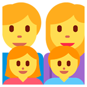 👨‍👩‍👧‍👦 Emoji Familia: Hombre, Mujer, Niña, Niño en Twitter Twemoji 2.2.2.
