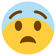 😨 Emoji Cara Asustada en Twitter Twemoji 2.2.2.