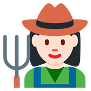 Emoji 👩🏻‍🌾 Contadina: Carnagione Chiara su Twitter Twemoji 2.2.2.