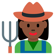 Emoji 👩🏿‍🌾 Contadina: Carnagione Scura su Twitter Twemoji 2.2.2.