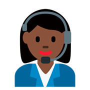 👩🏿‍💼 Emoji Oficinista Mujer: Tono De Piel Oscuro en Twitter Twemoji 2.2.2.