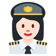 👩🏻‍✈️ Emoji Piloto Mujer: Tono De Piel Claro en Twitter Twemoji 2.2.2.