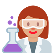 👩🏽‍🔬 Emoji Científica: Tono De Piel Medio en Twitter Twemoji 2.2.2.