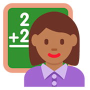 Emoji 👩🏾‍🏫 Professoressa: Carnagione Abbastanza Scura su Twitter Twemoji 2.2.2.