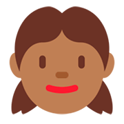 Emoji 👧🏾 Bambina: Carnagione Abbastanza Scura su Twitter Twemoji 2.2.2.