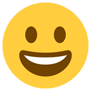 Emoji 😀 Faccina Con Un Gran Sorriso su Twitter Twemoji 2.2.2.