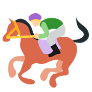 🏇🏼 Emoji Pferderennen: mittelhelle Hautfarbe Twitter Twemoji 2.2.2.