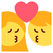 👩‍❤️‍💋‍👨 Emoji sich küssendes Paar: Frau, Mann Twitter Twemoji 2.2.2.